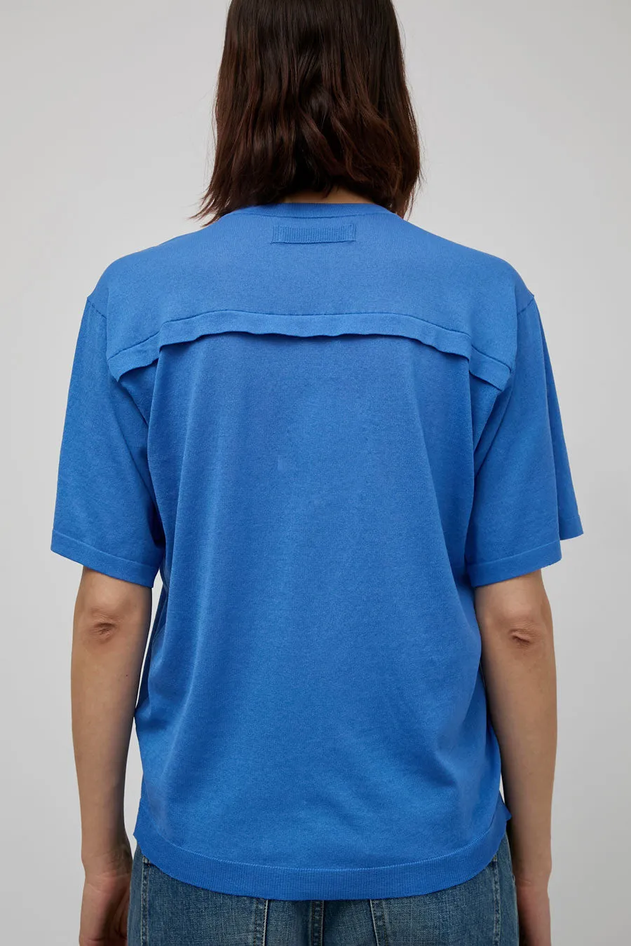 Sayaka Davis Sheer Knit Tee in Cobalt sold by No. 6 product image thumbnail 5