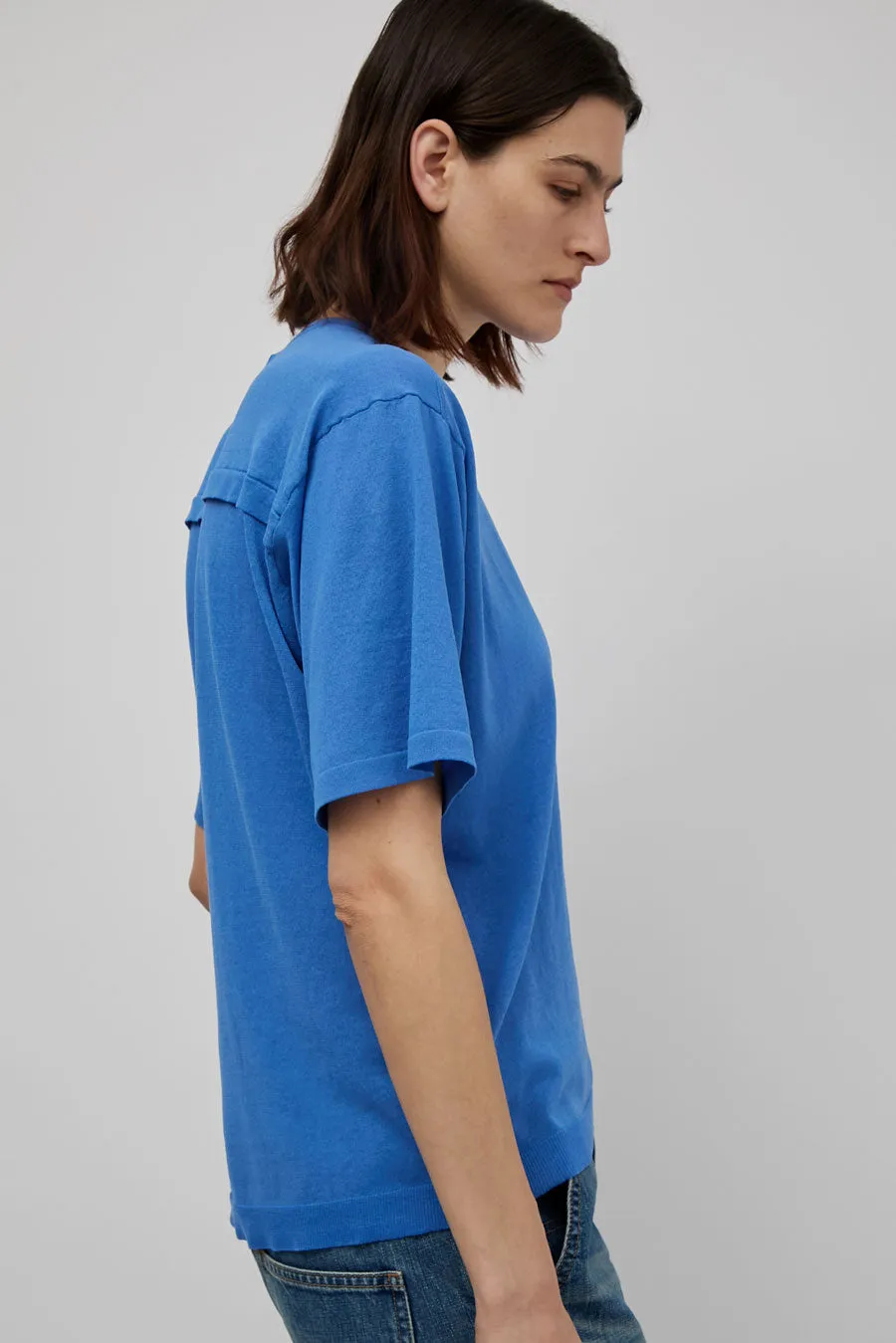 Sayaka Davis Sheer Knit Tee in Cobalt sold by No. 6 product image thumbnail 4