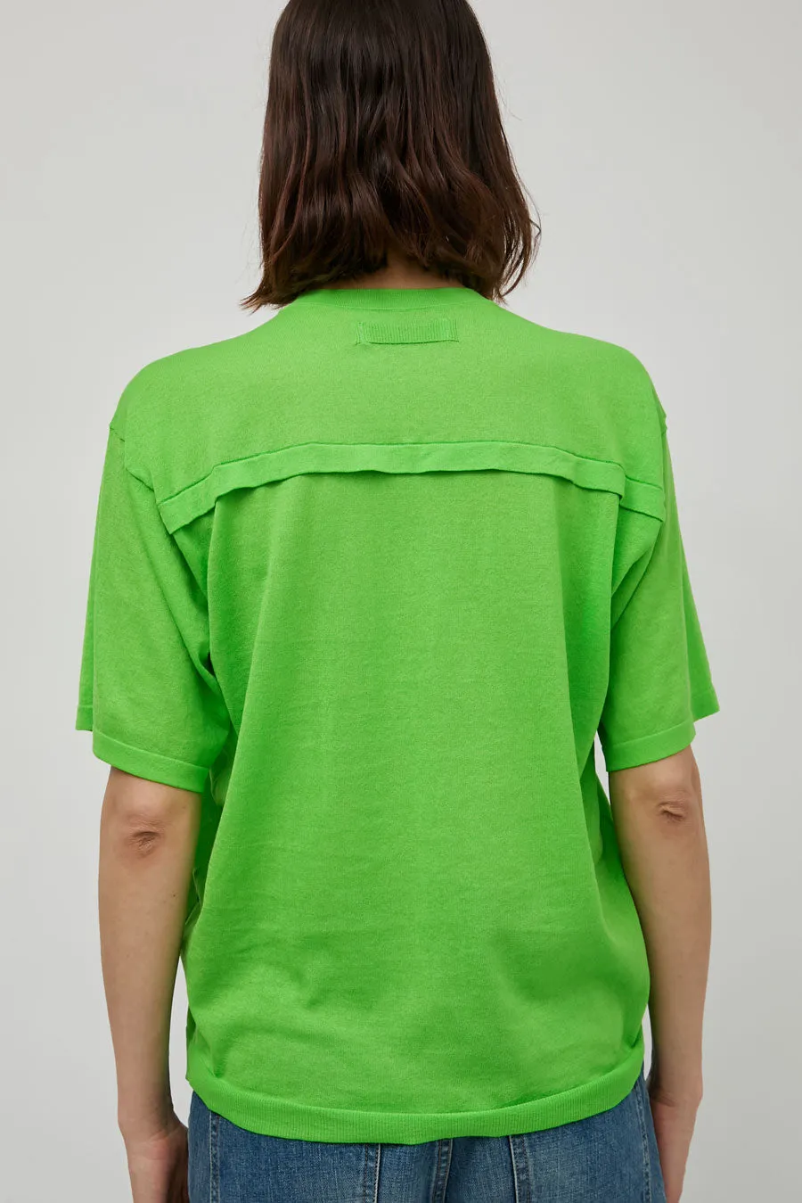 Sayaka Davis Sheer Knit Tee in Electric Green sold by No. 6 product image thumbnail 5