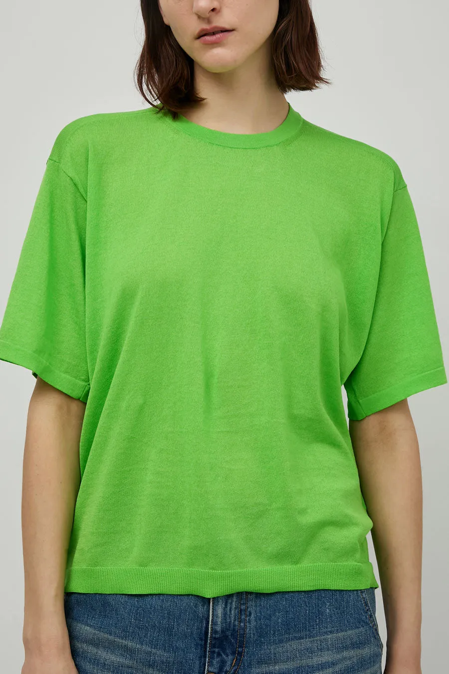 Sayaka Davis Sheer Knit Tee in Electric Green sold by No. 6 product image thumbnail 3