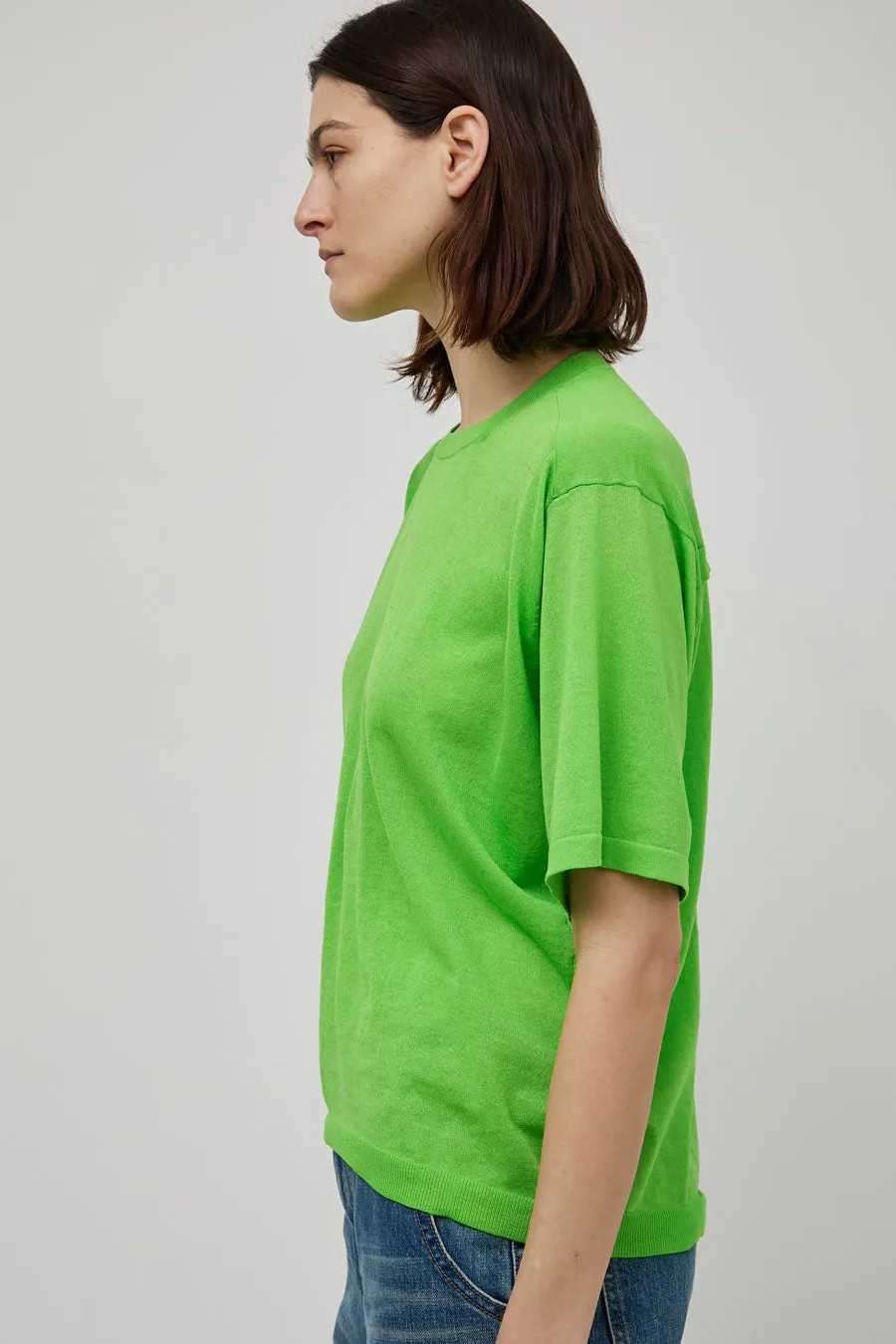 Sayaka Davis Sheer Knit Tee in Electric Green sold by No. 6 product image thumbnail 4