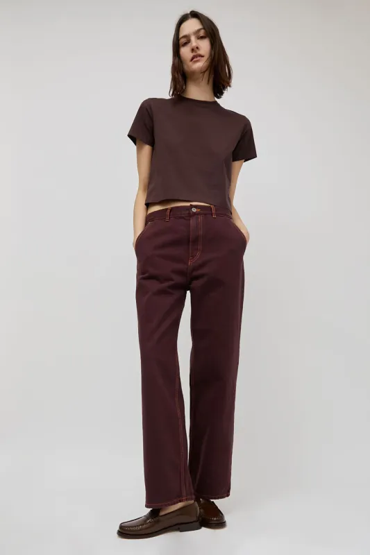 Sayaka Davis Straight Leg Denim in Sangria sold by No. 6