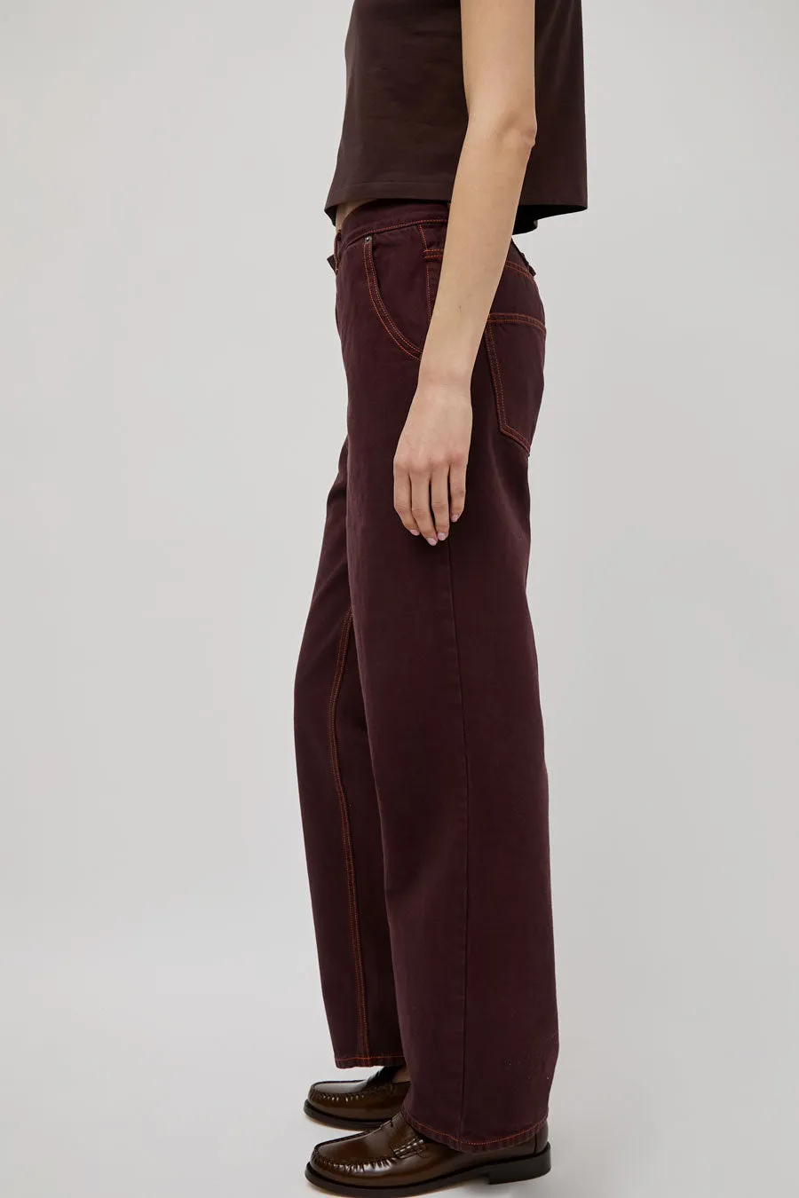 Sayaka Davis Straight Leg Denim in Sangria sold by No. 6 product image thumbnail 4