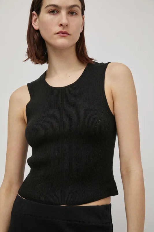 Atelier Delphine High Gauge Compact Top in Black made by Atelier Delphine