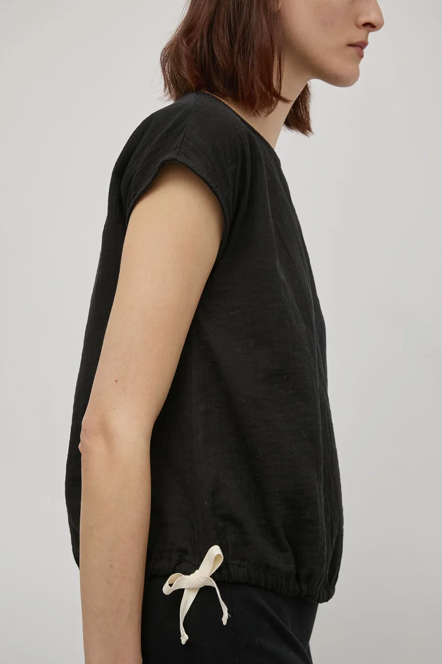 Atelier Delphine Slip on Blouse Cap Sleeve in Black sold by No. 6 product image thumbnail 2