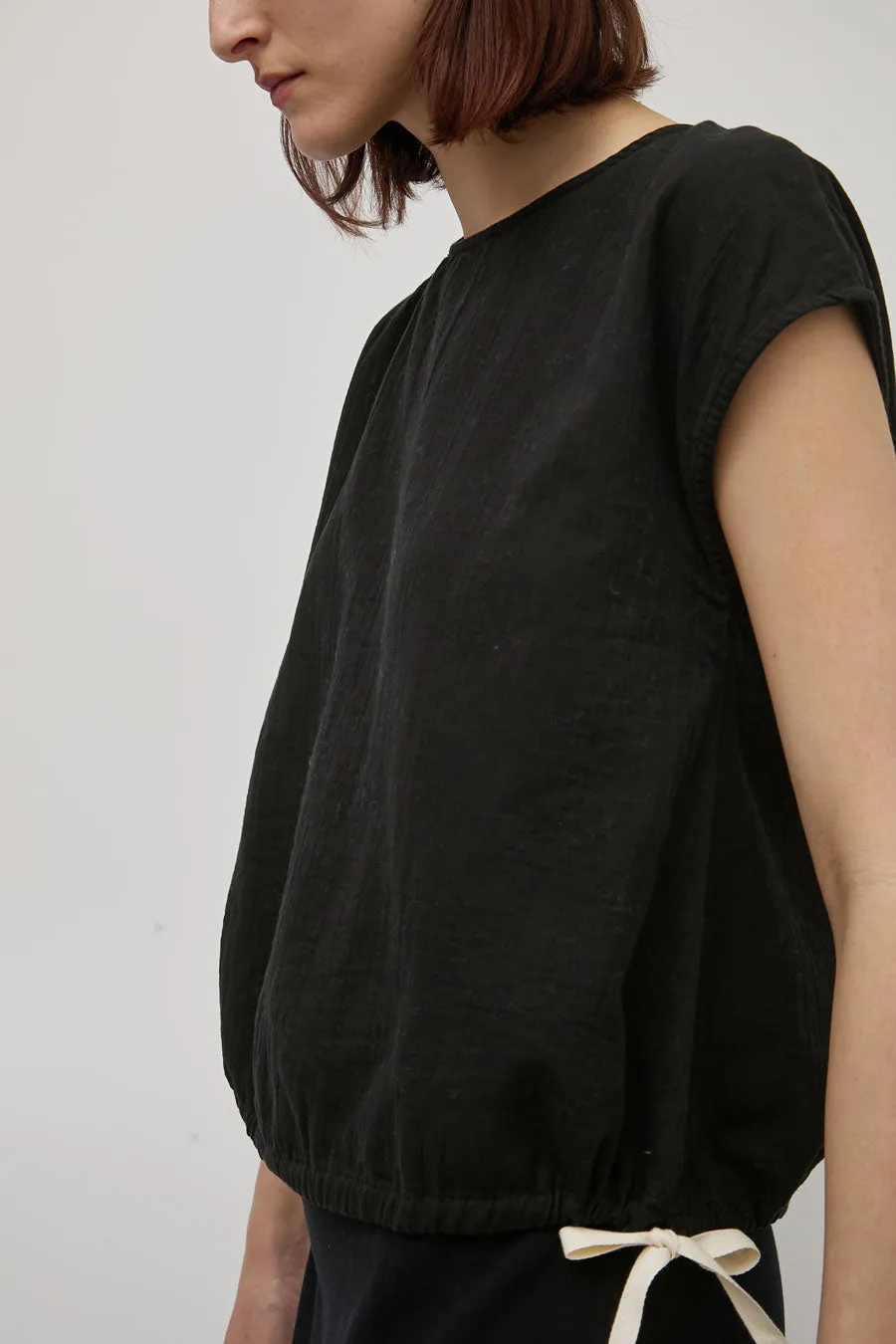 Atelier Delphine Slip on Blouse Cap Sleeve in Black sold by No. 6 product image thumbnail 4