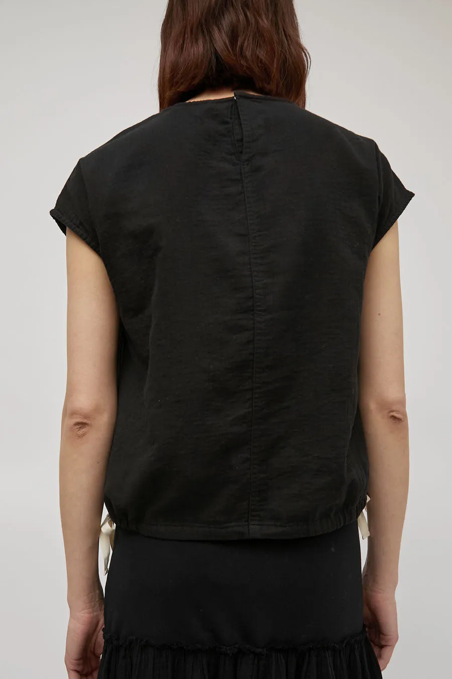 Atelier Delphine Slip on Blouse Cap Sleeve in Black sold by No. 6 product image thumbnail 5