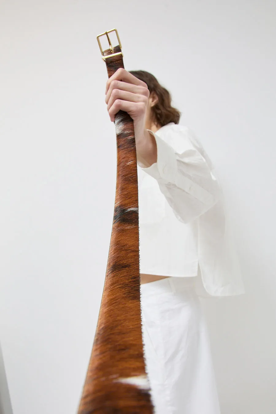 Maison Boinet Calfhair Belt in Cow Print sold by No. 6 product image thumbnail 2