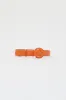 Maison Boinet Round Covered Buckle Leather Belt in Mandarine sold by No. 6