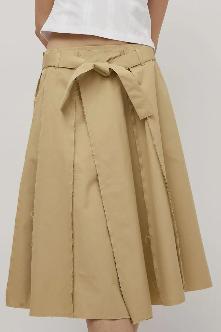 Façon Jacmin Jamea Pleated Skirt in Beige sold by No. 6 product image thumbnail 3