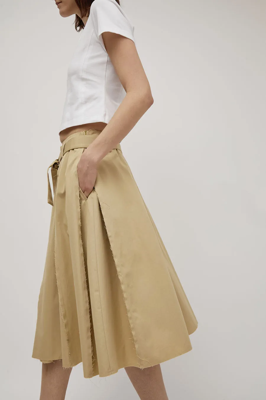 Façon Jacmin Jamea Pleated Skirt in Beige sold by No. 6 product image thumbnail 2