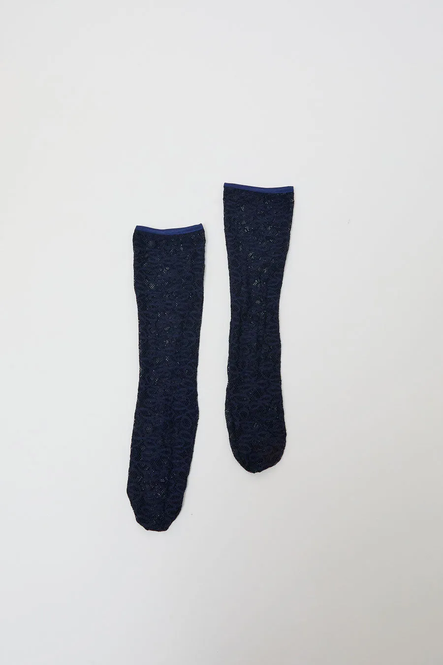 Simone Wild Knee Socks in Navy Lace sold by No. 6 product image thumbnail 2