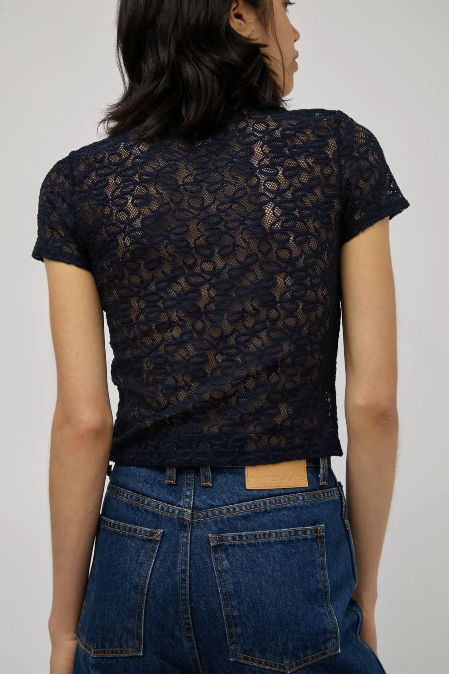 Simone Wild Tiny Tee in Navy Lace sold by No. 6 product image thumbnail 5
