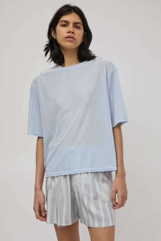 Simone Wild Rib Oversize Tee in Sky Velvet made by No. 6