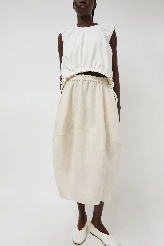 Modern Weaving Balloon Skirt in Oatmeal Linen sold by No. 6
