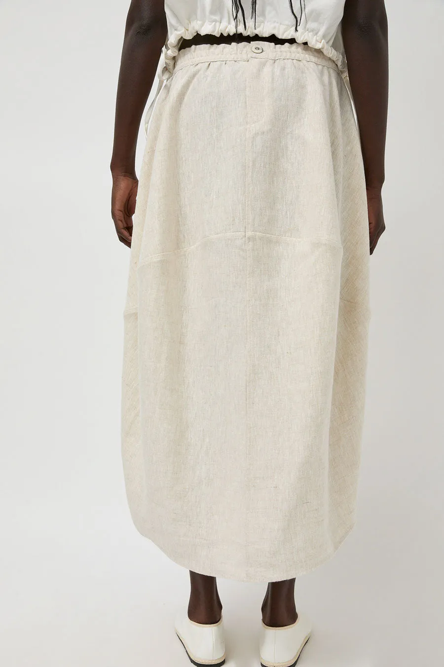 Modern Weaving Balloon Skirt in Oatmeal Linen sold by No. 6 product image thumbnail 5