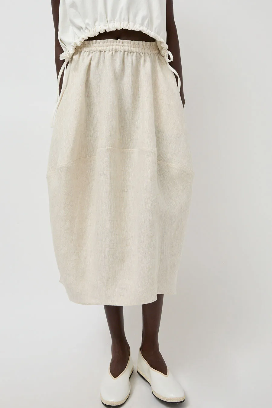 Modern Weaving Balloon Skirt in Oatmeal Linen sold by No. 6 product image thumbnail 3