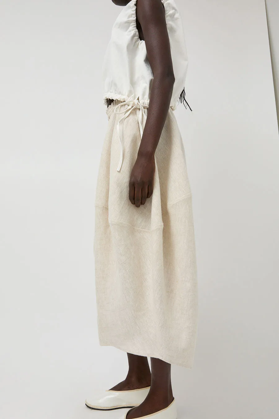 Modern Weaving Balloon Skirt in Oatmeal Linen sold by No. 6 product image thumbnail 2