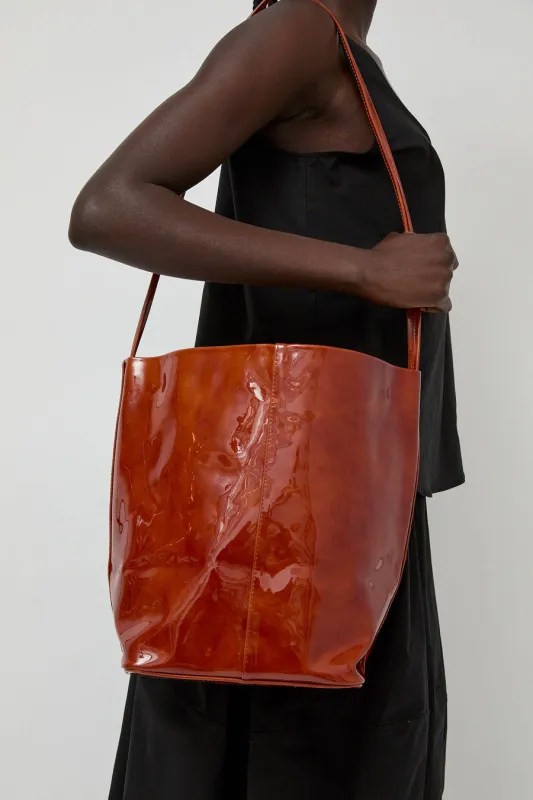 Modern Weaving Infinity Strap Crossbody Bag in Marbled Dover Patent made by No. 6