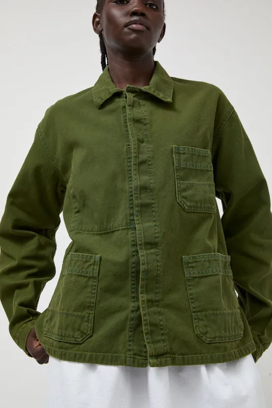 Sultan Wash Work Jacket UK in Green Yellow sold by No. 6