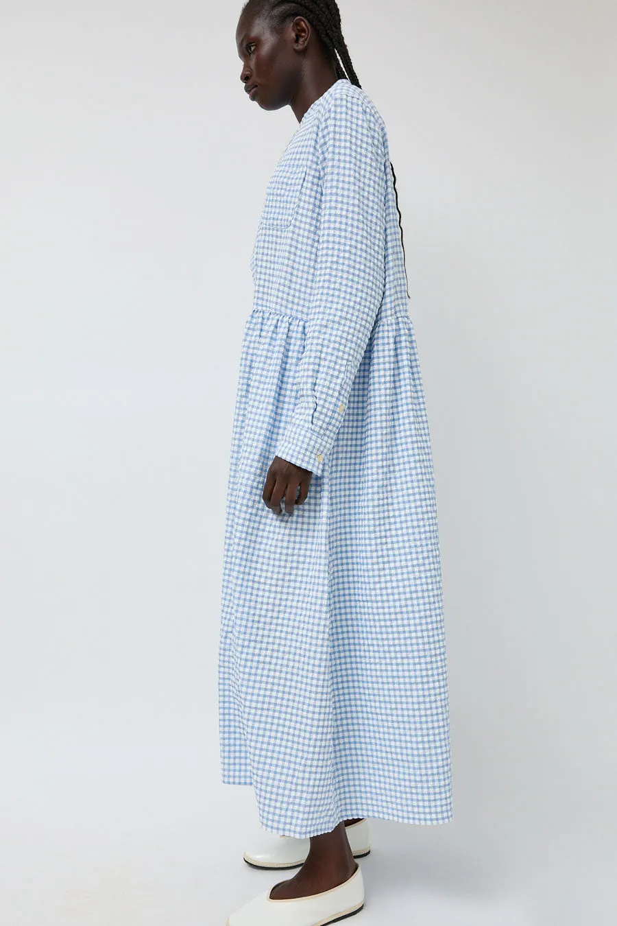 Sultan Wash Dolly Dress Vichy Love in Ciel and White sold by No. 6 product image thumbnail 2