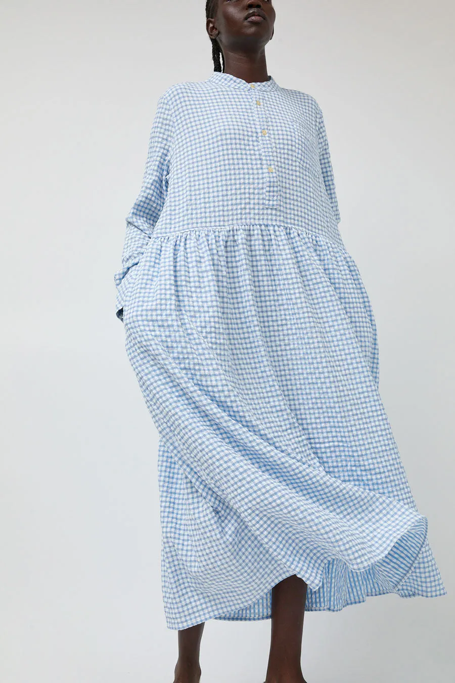 Sultan Wash Dolly Dress Vichy Love in Ciel and White sold by No. 6 product image thumbnail 3