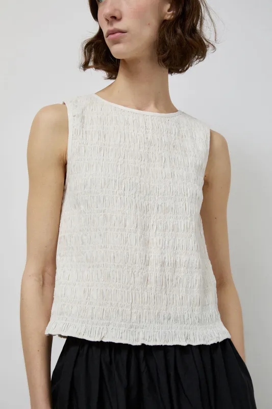 M Patmos Moore Smocked Top in Ivory made by No. 6