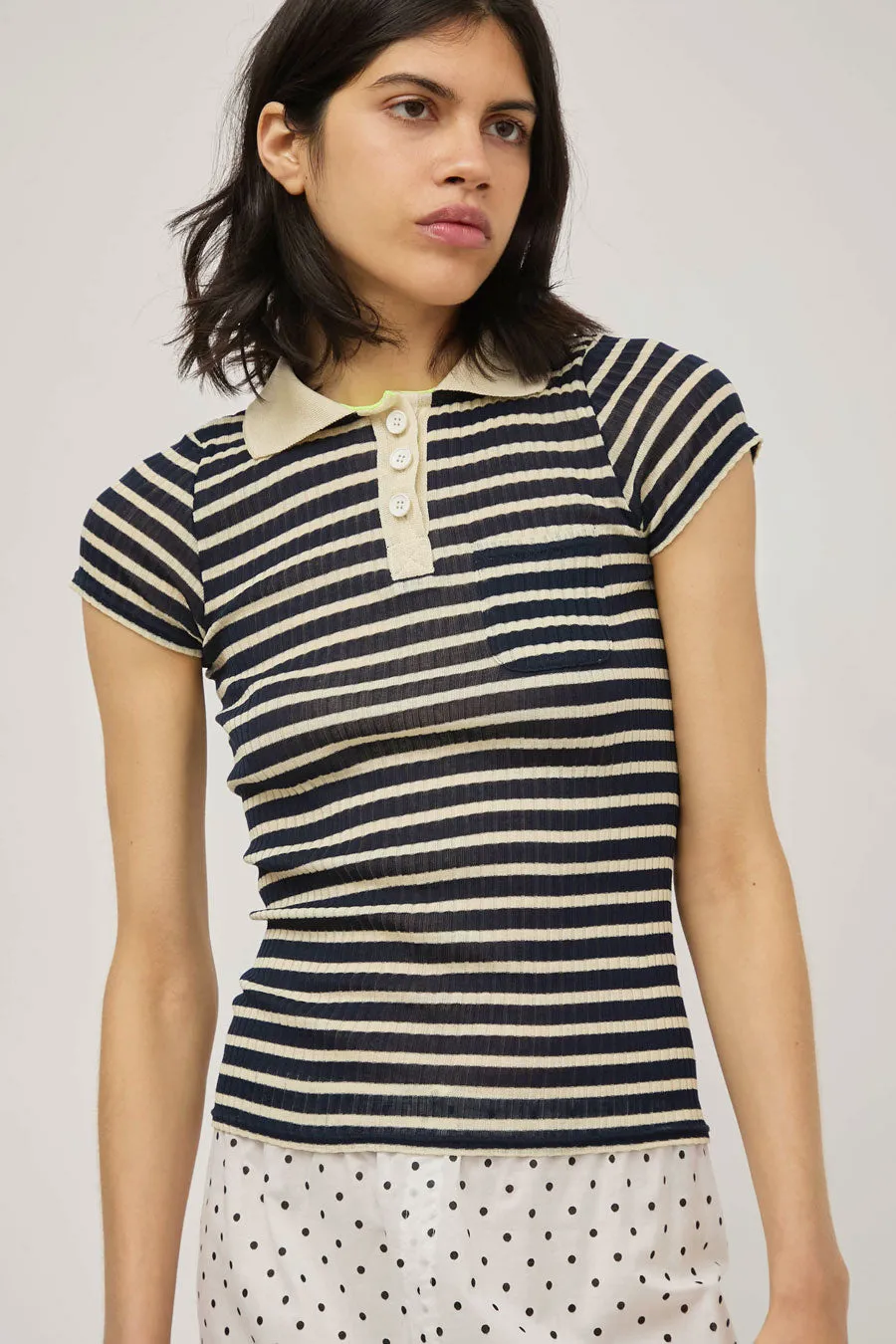 La Fetiche Micka in Navy and Ecru sold by No. 6