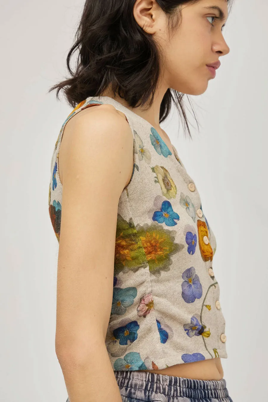 Anntian Tiny Top in Print M Flowers Cut Out sold by No. 6 product image thumbnail 3