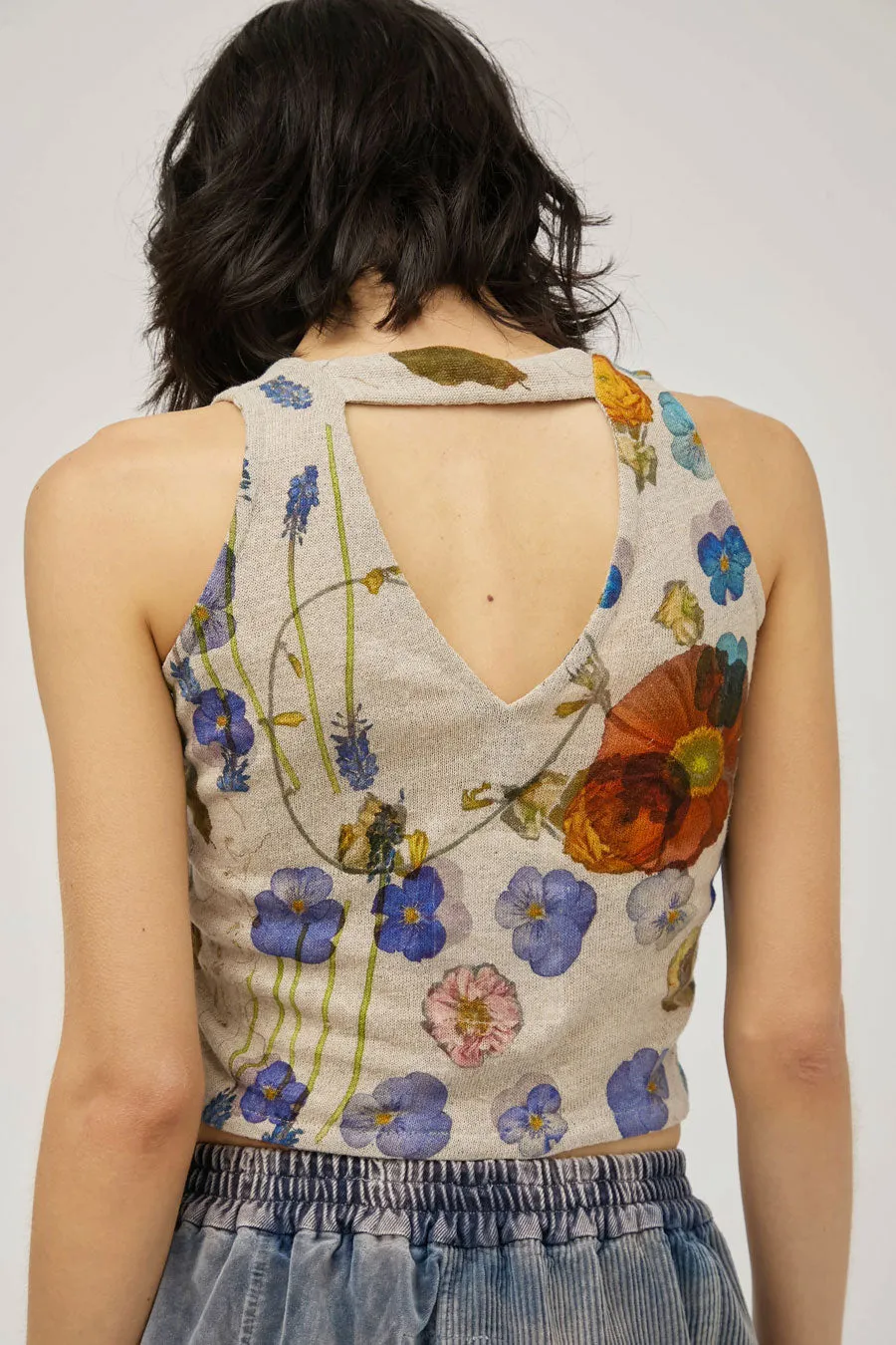 Anntian Tiny Top in Print M Flowers Cut Out sold by No. 6 product image thumbnail 2
