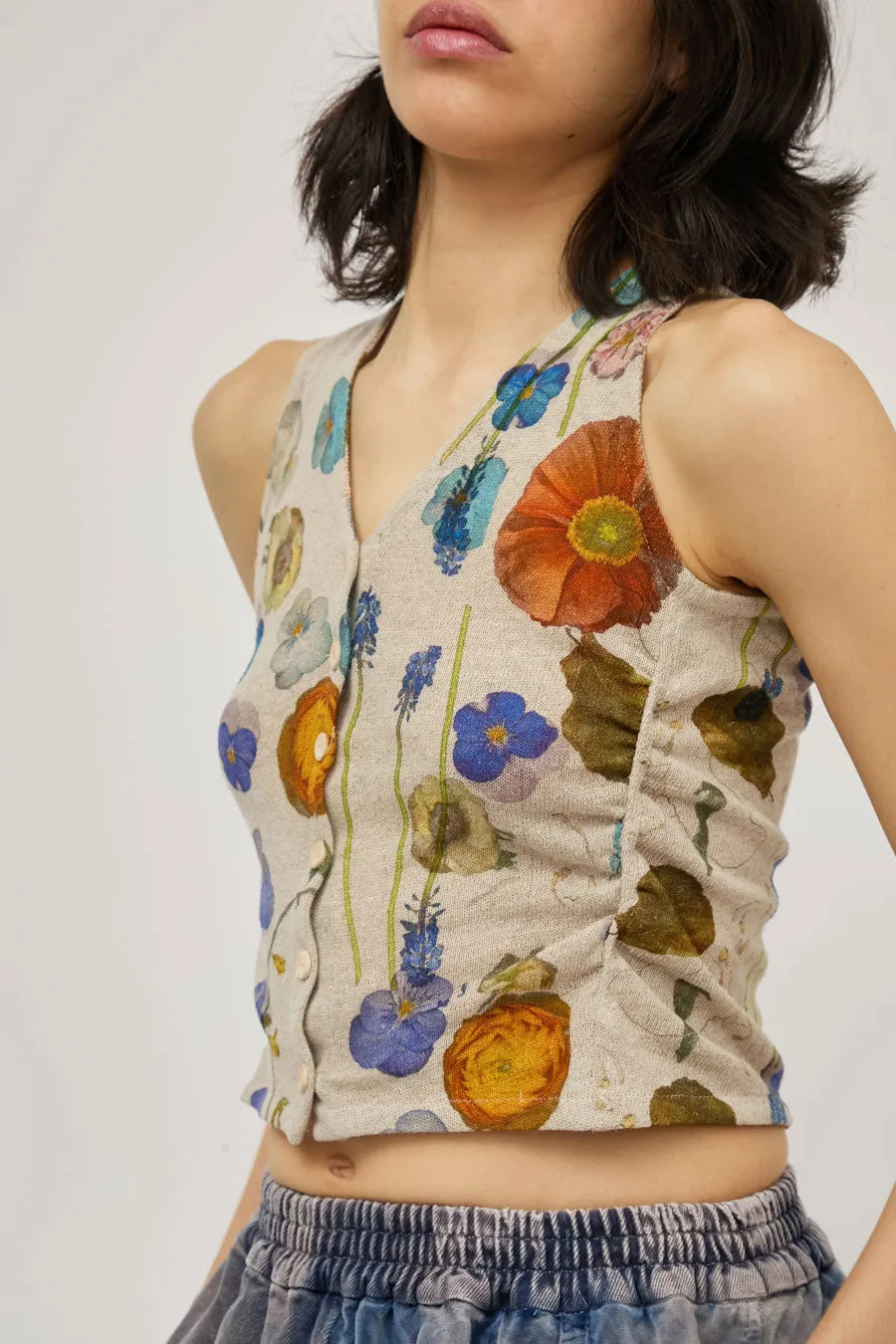Anntian Tiny Top in Print M Flowers Cut Out sold by No. 6 product image thumbnail 5