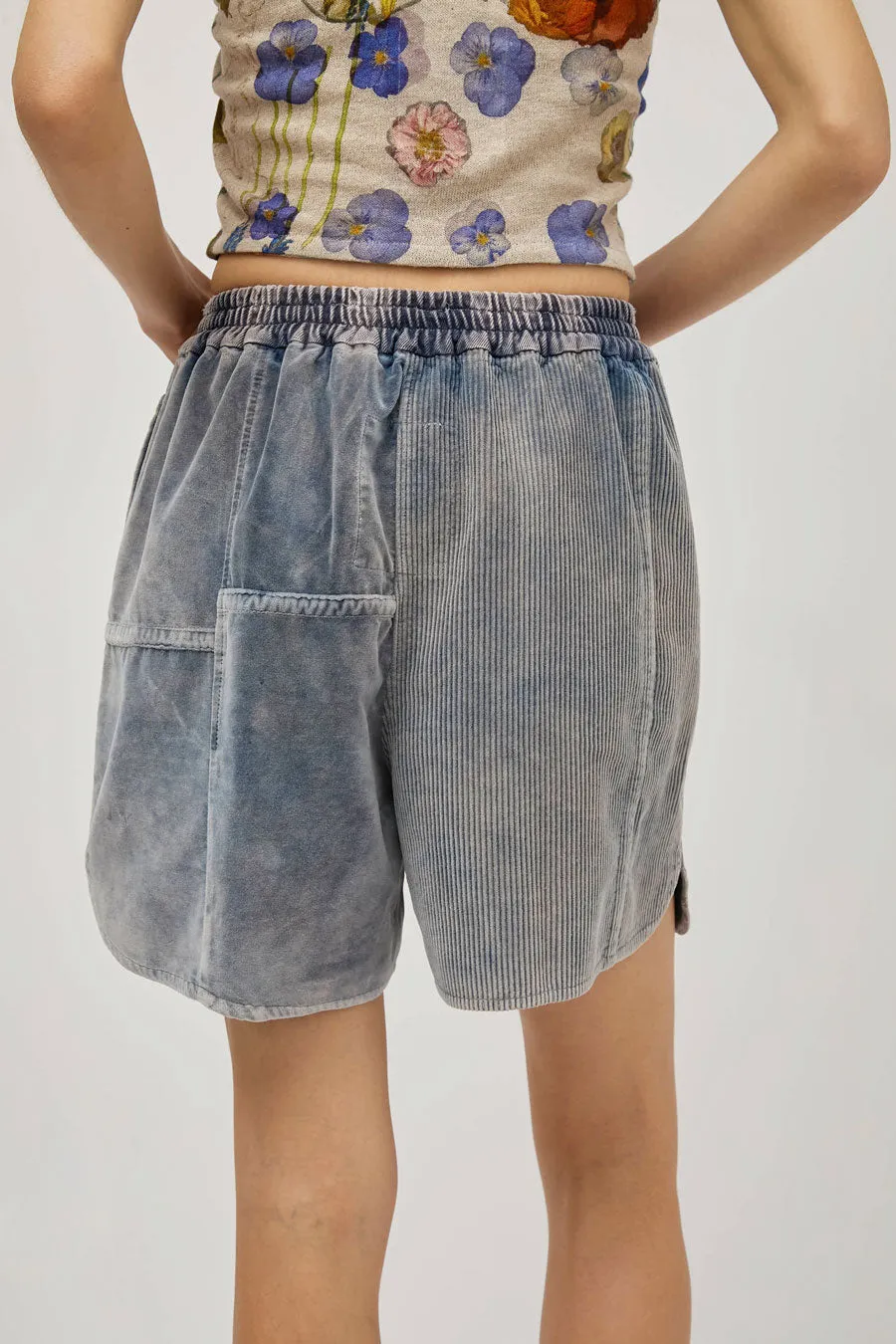 Anntian Velvet Shorts in Garment Dyed Blue sold by No. 6 product image thumbnail 5