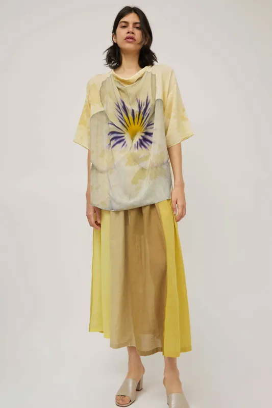 Anntian Wide Skirt in 4 Yellow Beige Shades sold by No. 6
