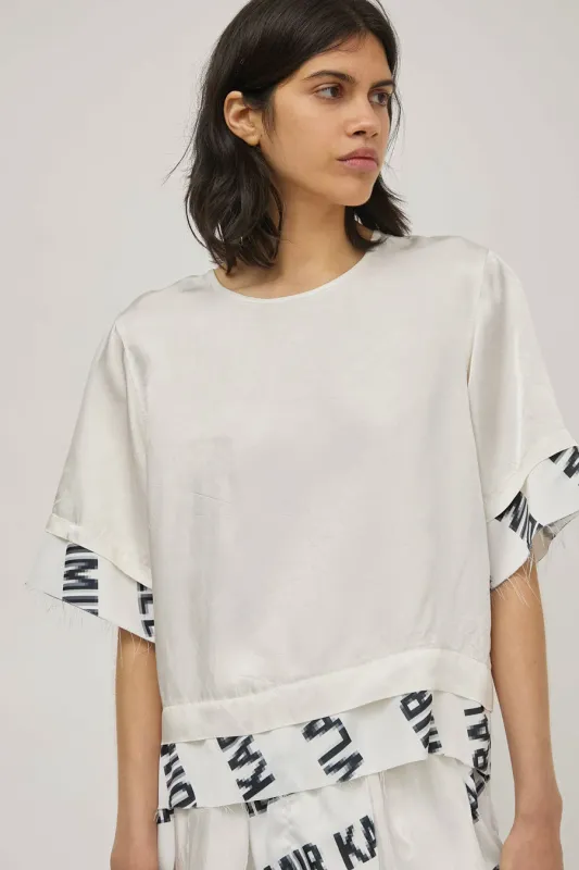 Vladimir Karaleev Layer Tee in Logo Print made by No. 6