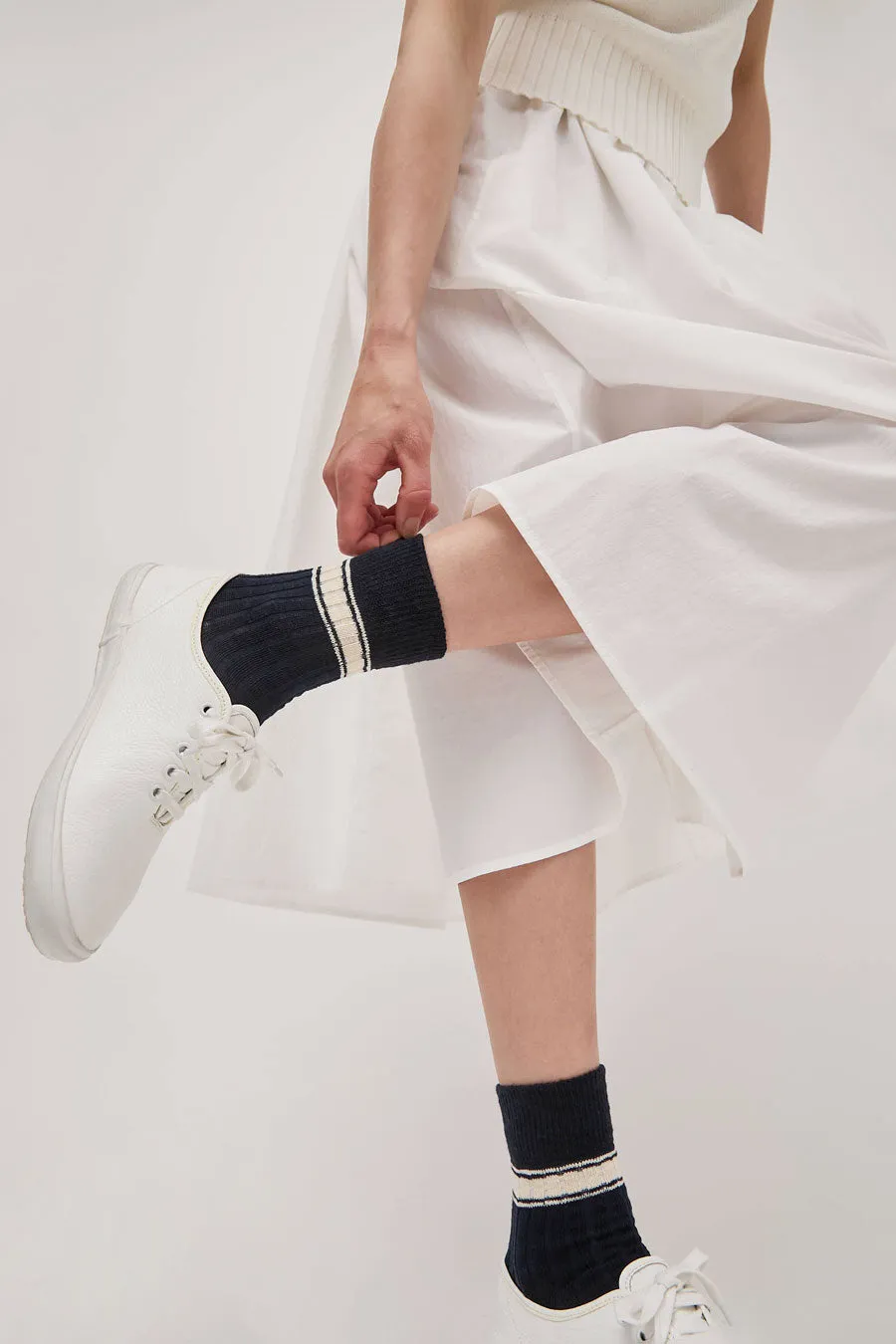 Rue Blanche Tennis Socks in Navy sold by No. 6 product image thumbnail 3