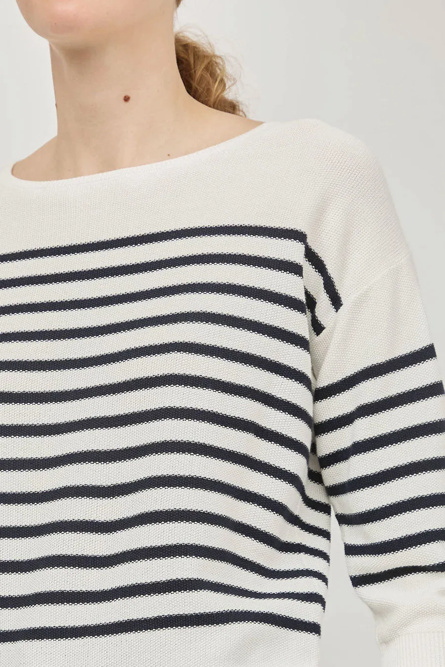 Rue Blanche Bees 3/4 Sweater in Stripe Navy sold by No. 6 product image thumbnail 5