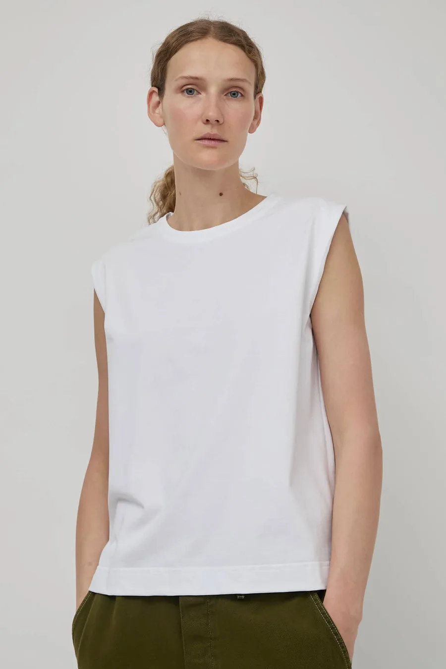 Rue Blanche Net SM Tee in White sold by No. 6