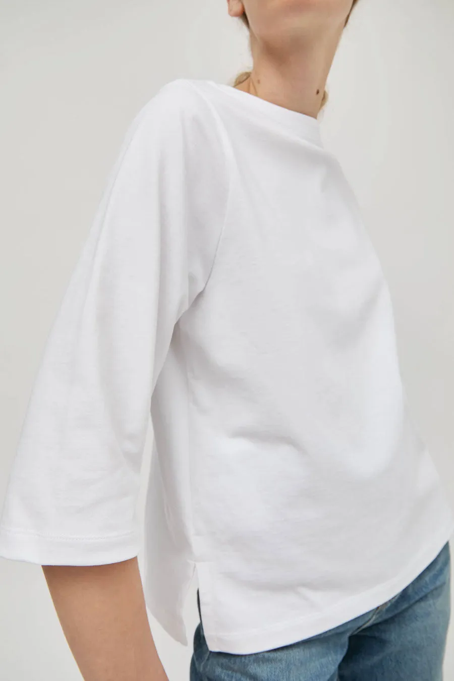Rue Blanche Net 3/4 Sleeve Tee in White sold by No. 6 product image thumbnail 3