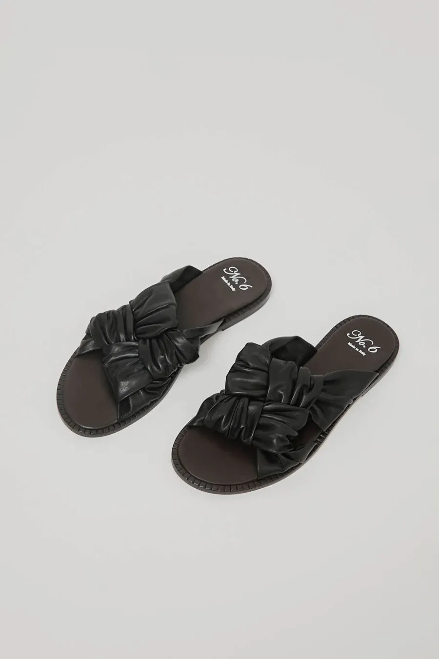 No.6 Knot Sandal in Nero sold by No. 6