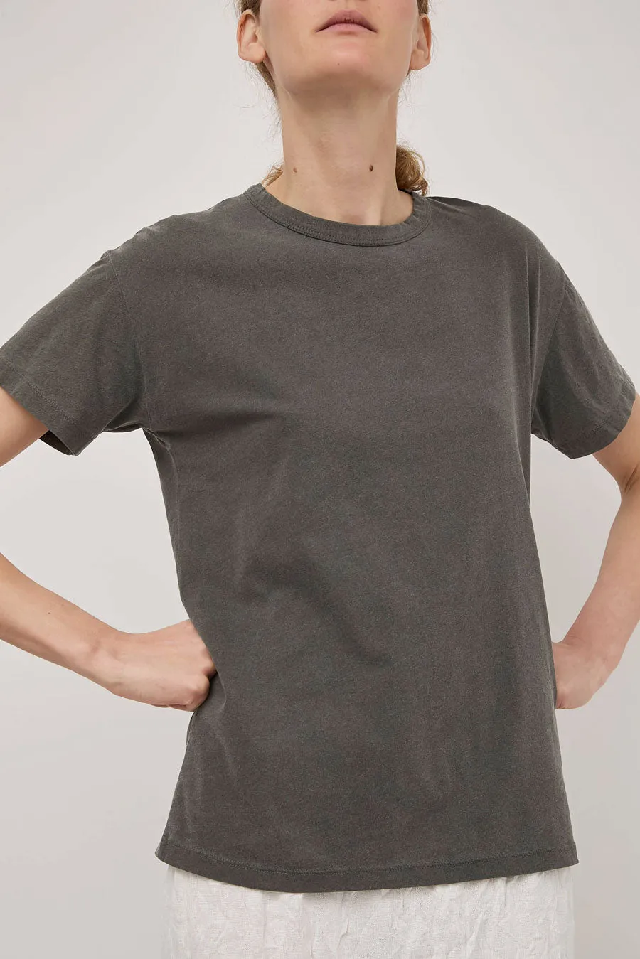 Black Crane Regular Short Sleeve Tee in Slate sold by No. 6