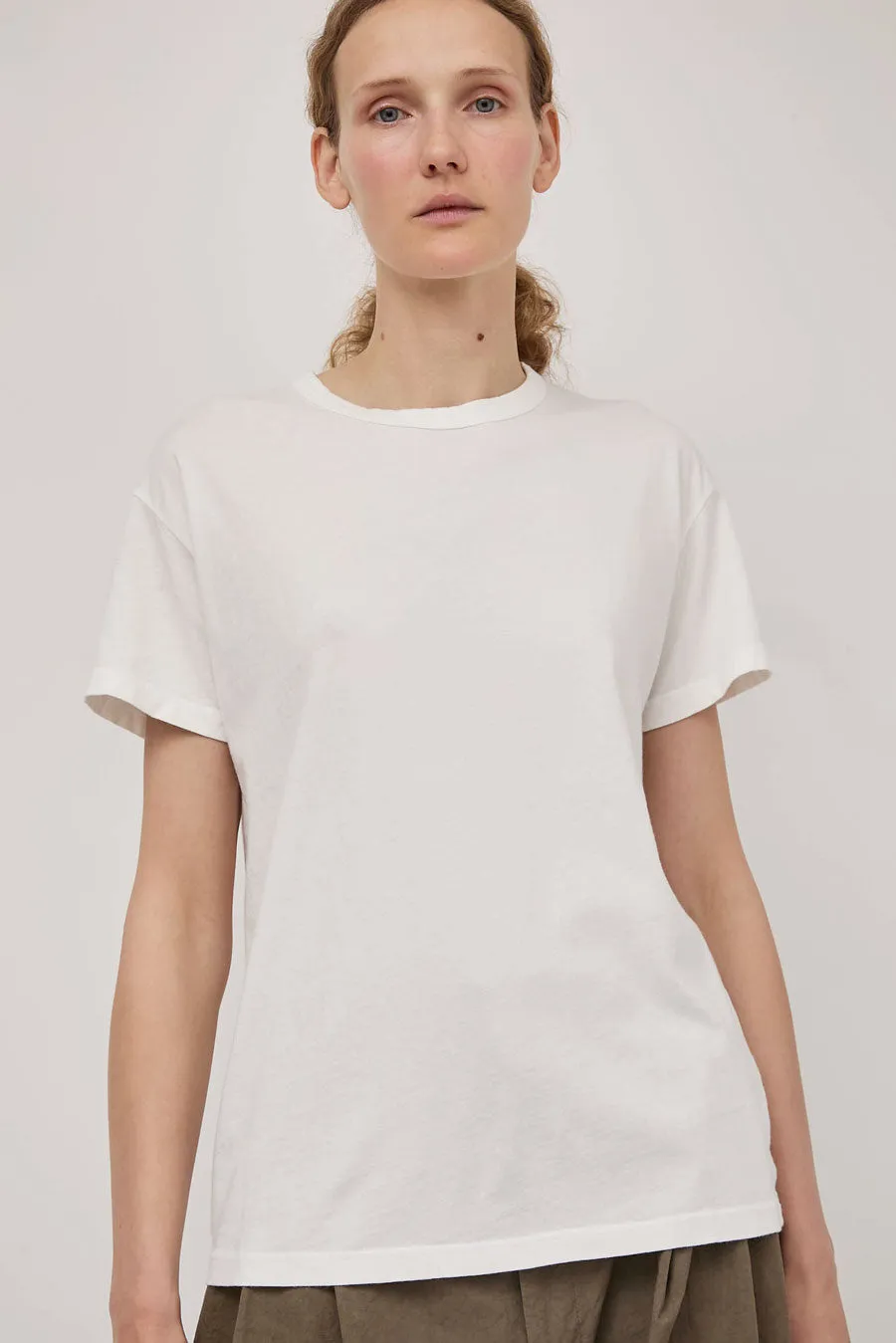 Black Crane Regular Short Sleeve Tee in White sold by No. 6