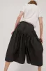 Black Crane Gathered Culottes in Black sold by No. 6