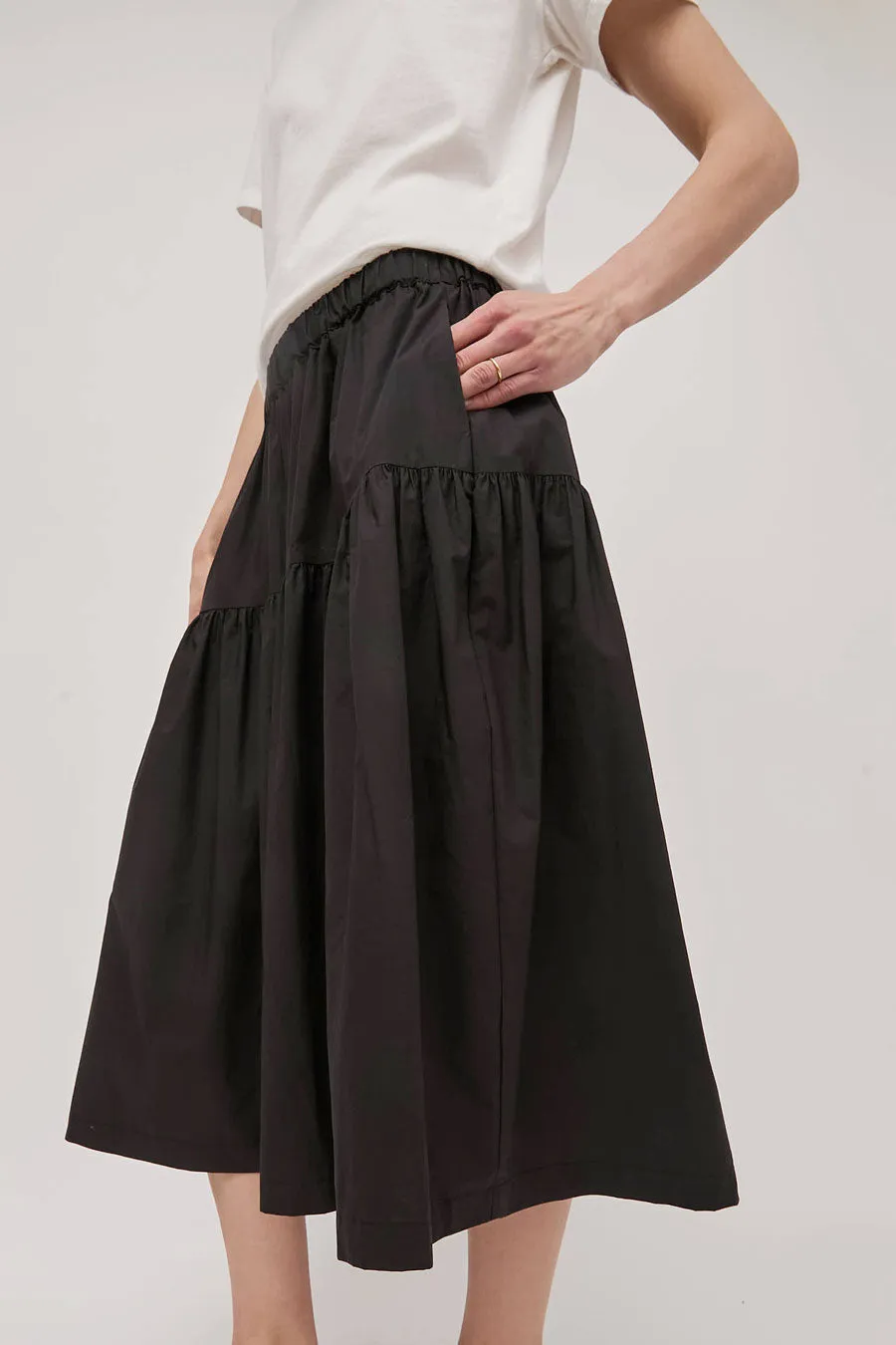 Black Crane Gathered Culottes in Black sold by No. 6 product image thumbnail 2