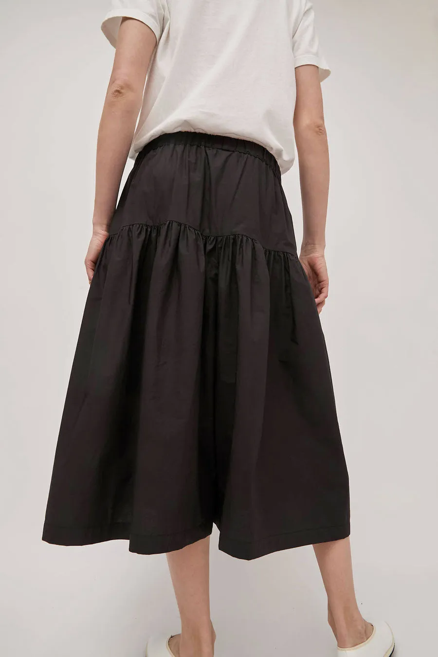 Black Crane Gathered Culottes in Black sold by No. 6 product image thumbnail 5