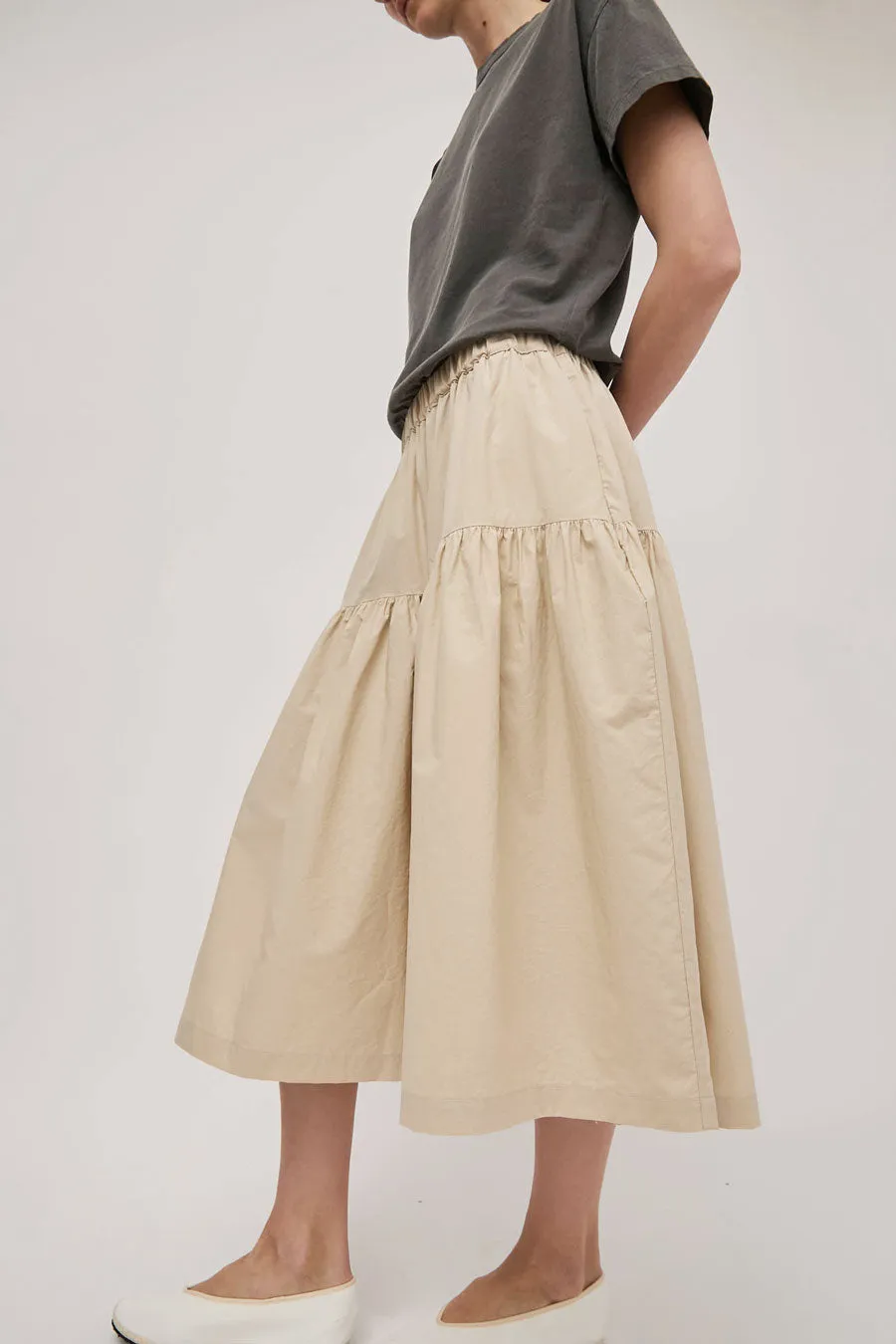 Black Crane Gathered Culottes in Oyster sold by No. 6 product image thumbnail 2