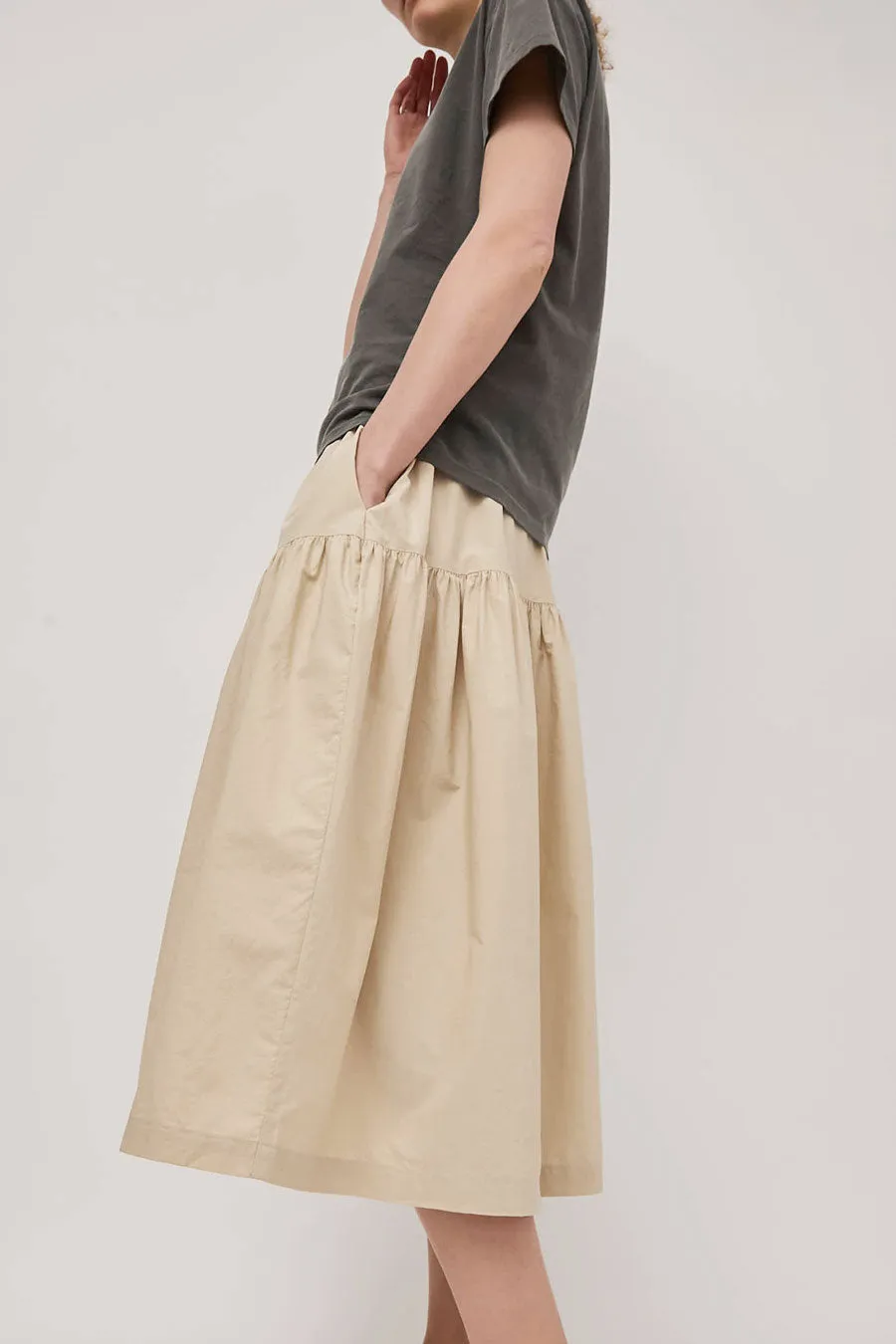 Black Crane Gathered Culottes in Oyster sold by No. 6 product image thumbnail 4