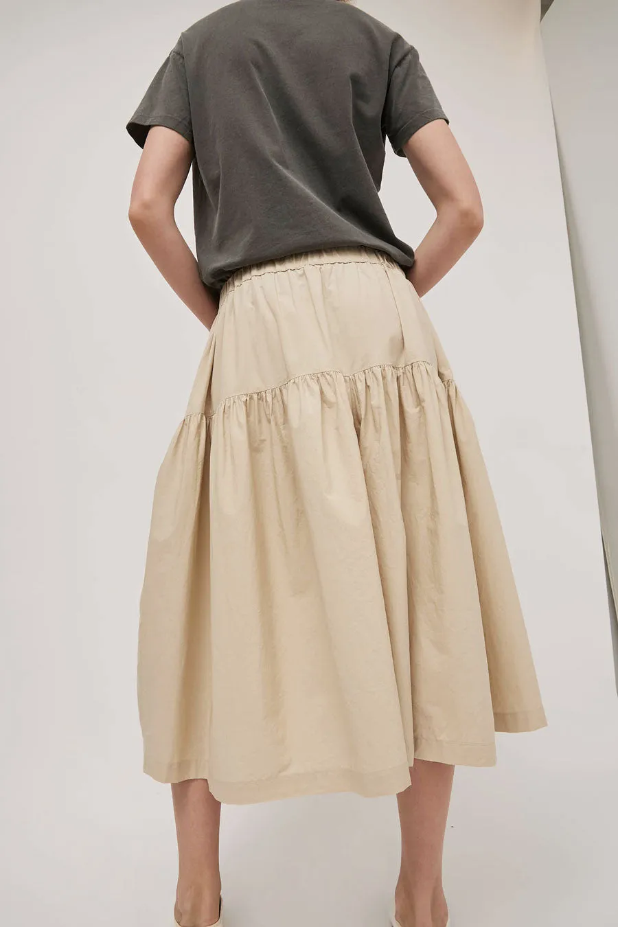Black Crane Gathered Culottes in Oyster sold by No. 6 product image thumbnail 5