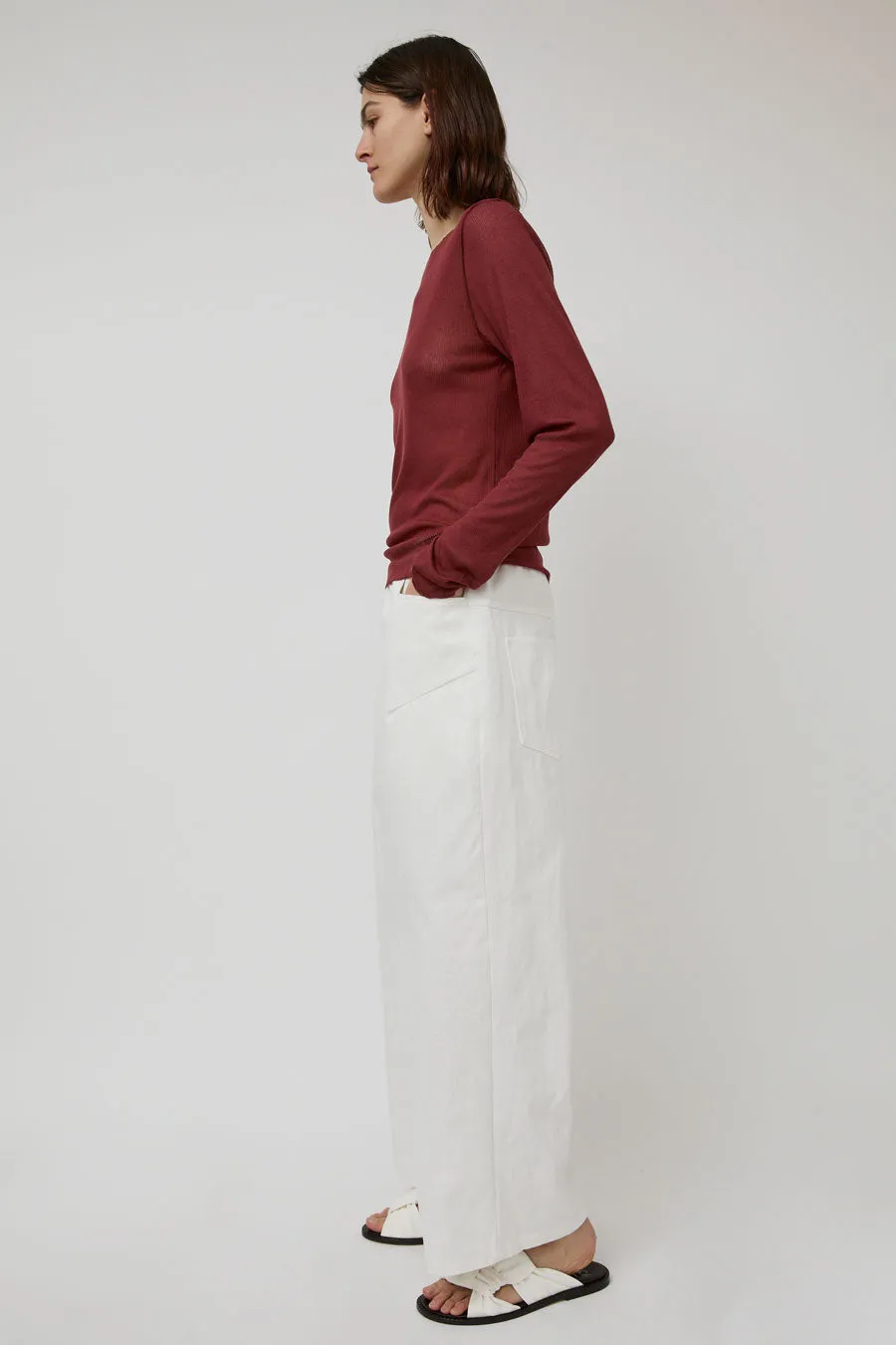 Deiji Studios Square Pocket Pant in White sold by No. 6 product image thumbnail 5