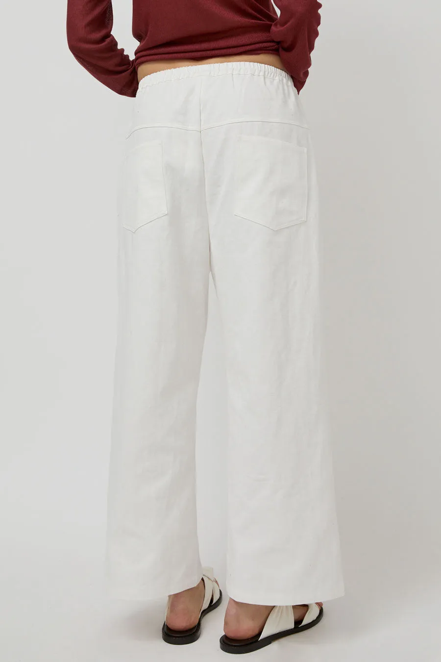 Deiji Studios Square Pocket Pant in White sold by No. 6 product image thumbnail 4