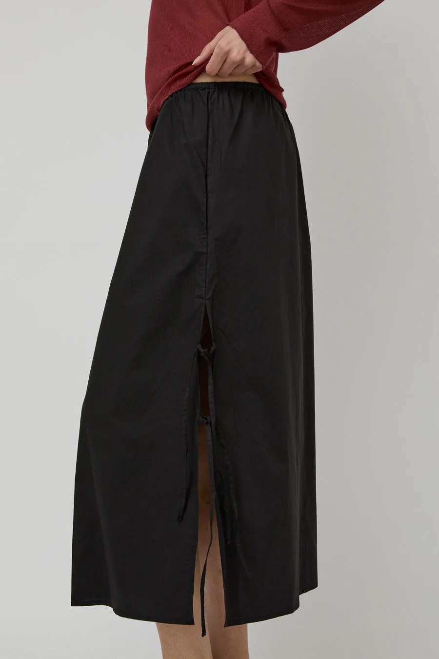 Deiji Studios Split Tie Skirt in Black sold by No. 6 product image thumbnail 2